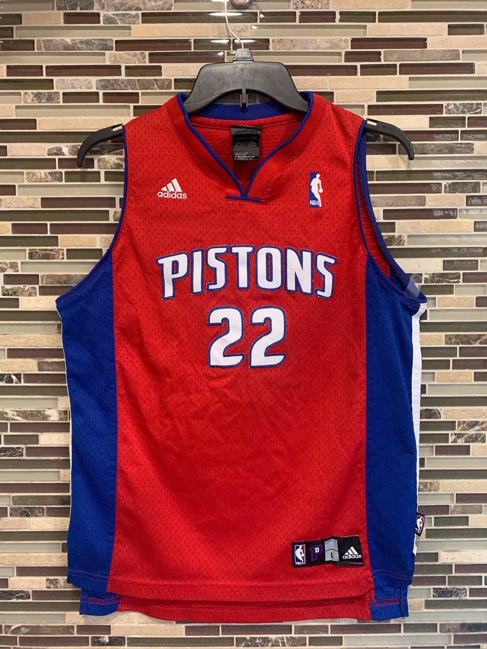 Tayshaun Prince Detroit Pistons #22 Jersey Adidas NBA Youth L